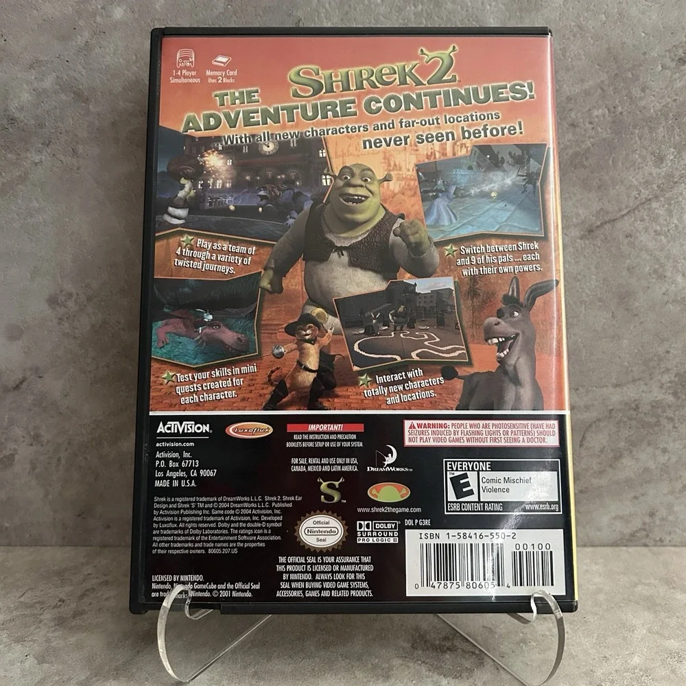 Shrek 2 (Nintendo GameCube, 2004) With Case and Manual, CIB